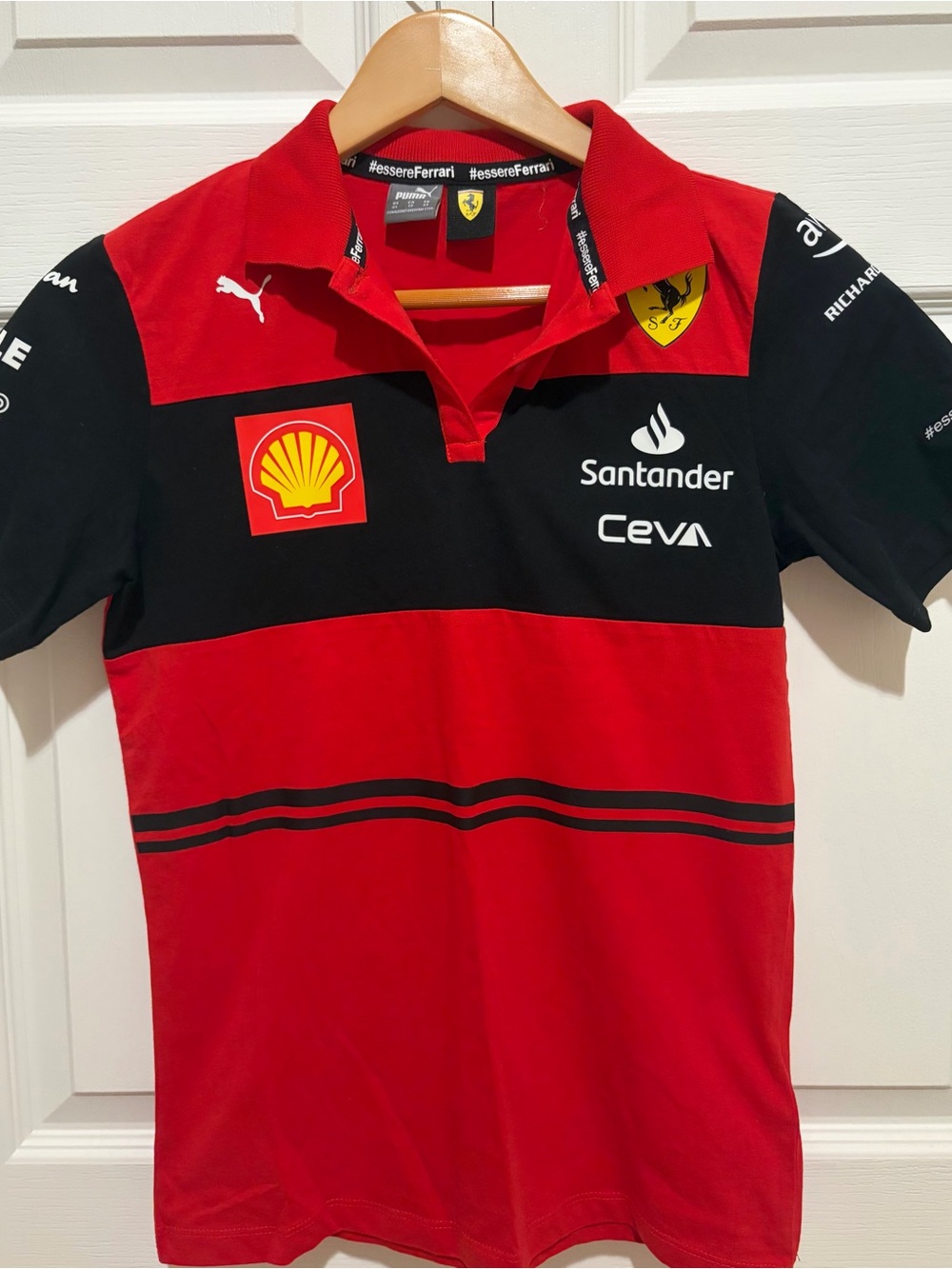 Puma Ferrari Red and Black Team Polo, XS